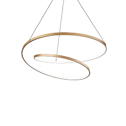 pendant luminaire OZ D60 ON-OFF round, on/off IP20, brushed brass 