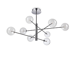 Pendelarmatuur EQUINOXE SP8 8-vlams G4 IP20, chroom