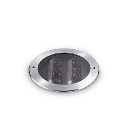 Vloerinbouwarmatuur TAURUS PT D17 ACCENT ROUND 2-voudig, draaibaar, toegankelijk, schakelbaar IP67, staal 