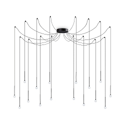 Pendelarmatuur LUCCIOLA SP16 LED 16-vlams IP20, zwart