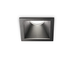 ceiling recessed luminaire GAME TRIM SQUARE 84MM square, rigid, UGR < 19, switchable IP40/IP20, black 