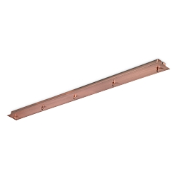 Baldakijn LINEAR STANDARD 5-voudig, hoekig, koper, gepolijst