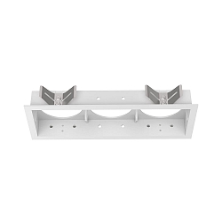 Inbouwbehuizing BENTO 3-voudig, hoekig, met frame, wit