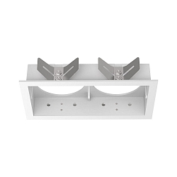 Inbouwbehuizing BENTO 2-voudig, hoekig, met frame, wit