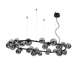 Pendelarmatuur PERLAGE SP30 30-vlams G9 IP20, zwart