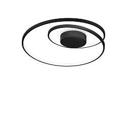 ceiling luminaire OZ PL DALI/PUSH round, DALI controllable IP20, black matt dimmable