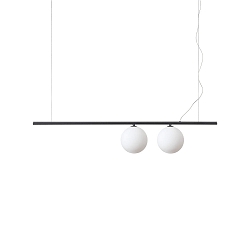 Pendelarmatuur PERLINE SP2 2-vlams G9 IP20, zwart