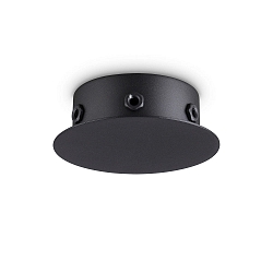 Baldakijn MAGNETICO 6 LUCI rond, 6-voudig, zwart mat