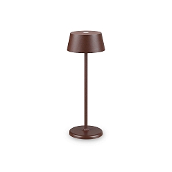 Tafellamp op batterijen PURE IP54, koffie bruin dimbaar