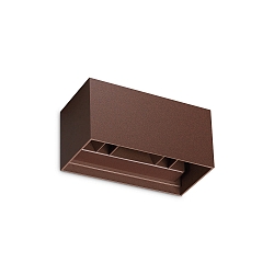 Wandarmatuur voor buitenshuis ATOM UP/DOWN IP54, koffie bruin 