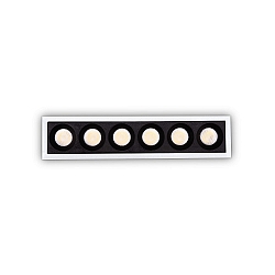ceiling recessed luminaire LIKA SLIM D12 FI RECESSED TRIM 6 flames, UGR < 19, on/off IP20, white matt 