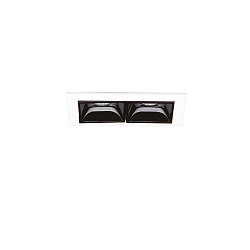 ceiling recessed luminaire LIKA D07 FI RECESSED TRIM 2 flames, on/off, with trim IP20, white matt 