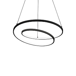 Pendelarmatuur OZ D60 ON-OFF rond, on/off IP20, zwart mat 