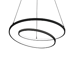 Pendelarmatuur OZ D80 ON-OFF rond, on/off IP20, zwart mat 