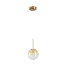 Pendelarmatuur EQUINOXE D15 1-vlams G4 IP20, barnsteen 