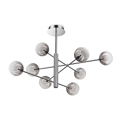 Pendelarmatuur EQUINOXE 8-vlams G4 IP20, rookkleuren 