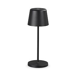 Tafellamp op batterijen CUTE IP65, zwart dimbaar