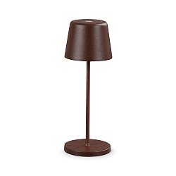 Tafellamp op batterijen CUTE IP65, koffie bruin dimbaar
