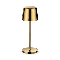 Tafellamp op batterijen CUTE IP65, goud dimbaar