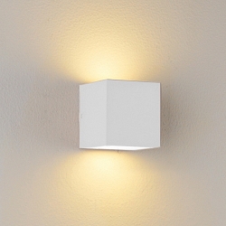 Wandarmatuur GX53 IP44, wit dimbaar