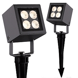 Armatuur met grondpen CUBE IP65, antraciet 