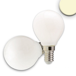 LED filament ILLU in drop shape, E14, 4W 2700K 320lm 360�, dimmable, milky