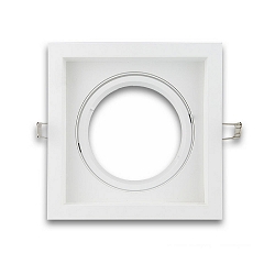 Inbouwframe hoekig, draaibaar, wit