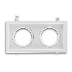 Inbouwframe hoekig, draaibaar, wit
