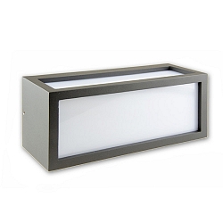 Wandarmatuur BOX-II E27 IP54, antraciet dimbaar