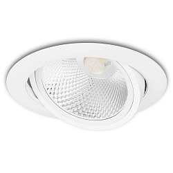 Inbouwframe rond, draaibaar, wit