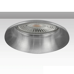 recessed mounting frame SLIM ROUND for GU10 / MR16, � 6.9cm, excl. socket, excl. lamps, aluminium, brushed aluminium