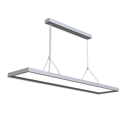 LED pendant luminaire OFFICE PRO Up+Down, UGR<19, 20+40W 4000K 6000lm 115�, CRi >90, 1-10V dimmable, silver