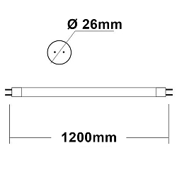LED buis T8 NANO+ G13 18W 2600lm 6000K 300� CRI >80 