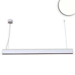 LED Office hanging lamp GRID Up+Down, UGR<6, stackable, 1-10V dimmable, matt silver, 25+25W 4000K 5100lm