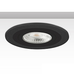 Inbouwframe rond, stijf, zwart