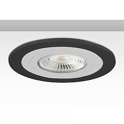 Inbouwframe rond, stijf, zwart, wit