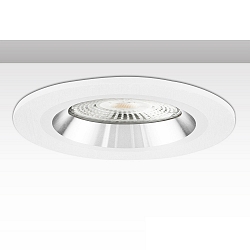 Inbouwframe rond, stijf, zilver, wit