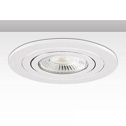 Inbouwframe rond, stijf, wit
