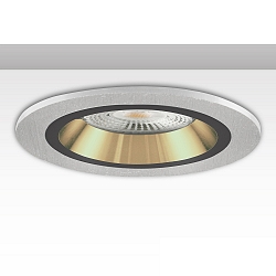 Inbouwframe rond, stijf, aluminium geborsteld, goud, zwart