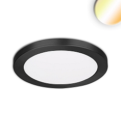 Opbouw-/inbouwarmatuur Slim Flex IP44, zwart 