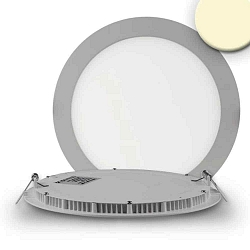 Downlight plat IP42, zilver 