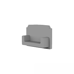 end cap T-PROFILE - E200 without cable hole, grey