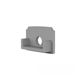 Eindkap FINISH - E211 flush, met kabelopening, grijs