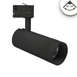 3-fase spot FOCUS ADJUST 24W draaibaar, roteerbaar, schakelbaar, focusseerbaar IP20, zwart 