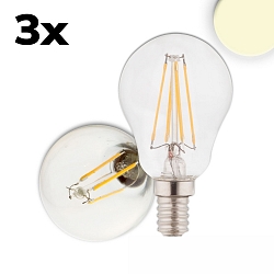 LED Lamp druppel ILLU set van 3, schakelbaar E14 4W 400lm 2700K 360� CRI 80-89 