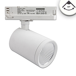 3-phase spot FOCUS FIX 60� swivelling, rotatable, switchable IP20, white 