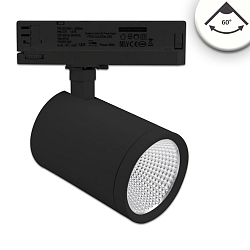 3-phase spot FOCUS FIX 60� swivelling, rotatable, switchable IP20, black 