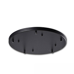 Baldakijn INFINITY ROUND BLACK 5 5-voudig, rond, zonder lamphouder, zwart