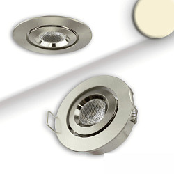 Inbouwarmatuur MINI AMP, aluminium geborsteld dimbaar 2,8W 290lm 3000K