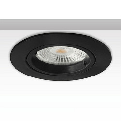Inbouwframe GU10/MR16 rond, met lamphouder, zwart